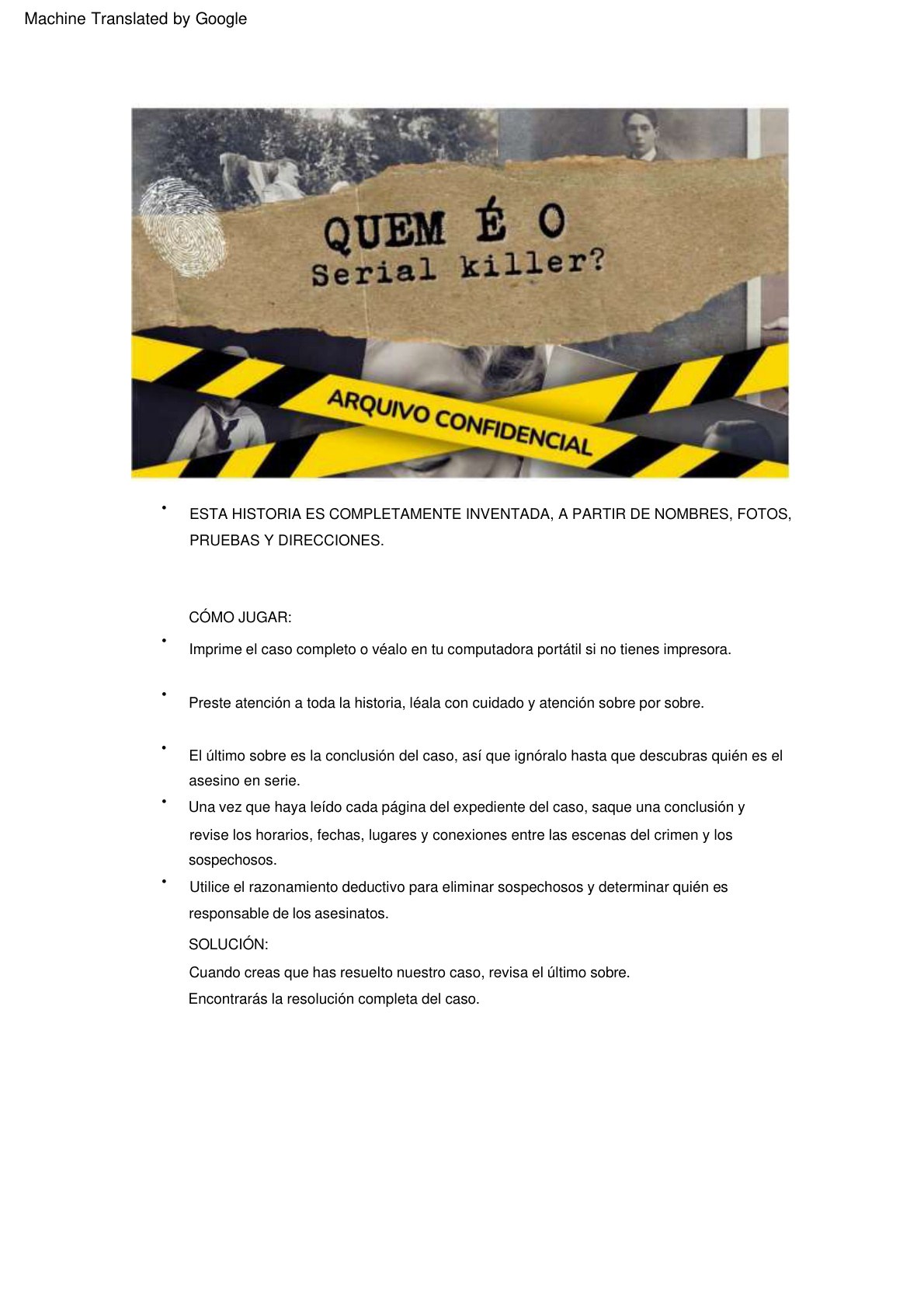 Cover of The Serial Killer (original Spanish edition)